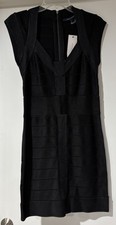 French Connection Bandage Short Bodycon Mini Dress Black Large