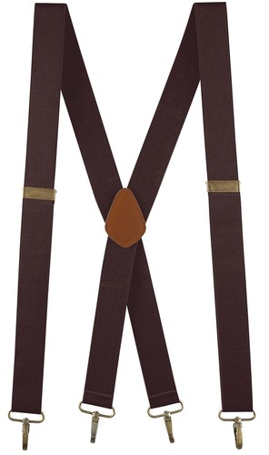 Buyless Fashion Men Adjustable Suspenders 48" 1 1/4" X Back with Metal Hooks - Picture 8 of 77