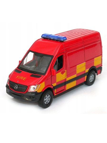Mercedes-Benz Sprinter Van Fire Departement Welly MaßStab:1:34 Modellauto Rot-image