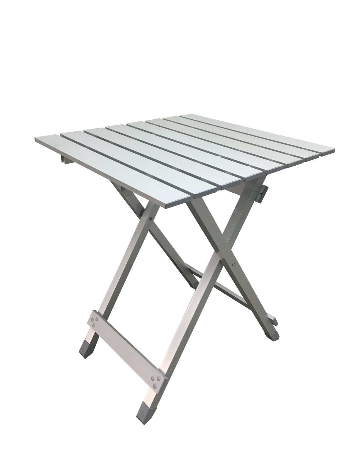 Lightweight Silver Aluminum Camping Table for Outdoor Adventures