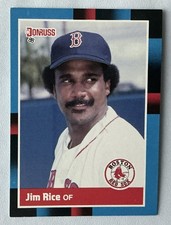 1988 Donruss - Jim Rice #399 Solid Blue Upper Right Corner