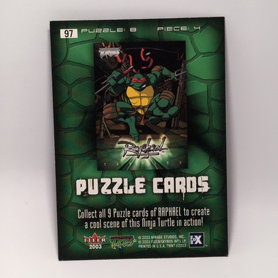 Fleer 2003 Teenage Mutant Ninja Turtles Puzzle Cards #97 Raphael Piece 4