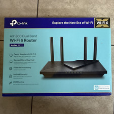 TP-Link Archer AX21 AX1800 Dual-Band Wi-Fi 6 Router, 4-Port Gigabit, Black