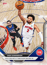 2026 Topps Now Cade Cunningham Pistons Playoffs 27-6-11 Win 270 Sa5 2026 Topps Now Cade Cunningham Pistons Playoffs 27-6-11 Win 270 Sa5