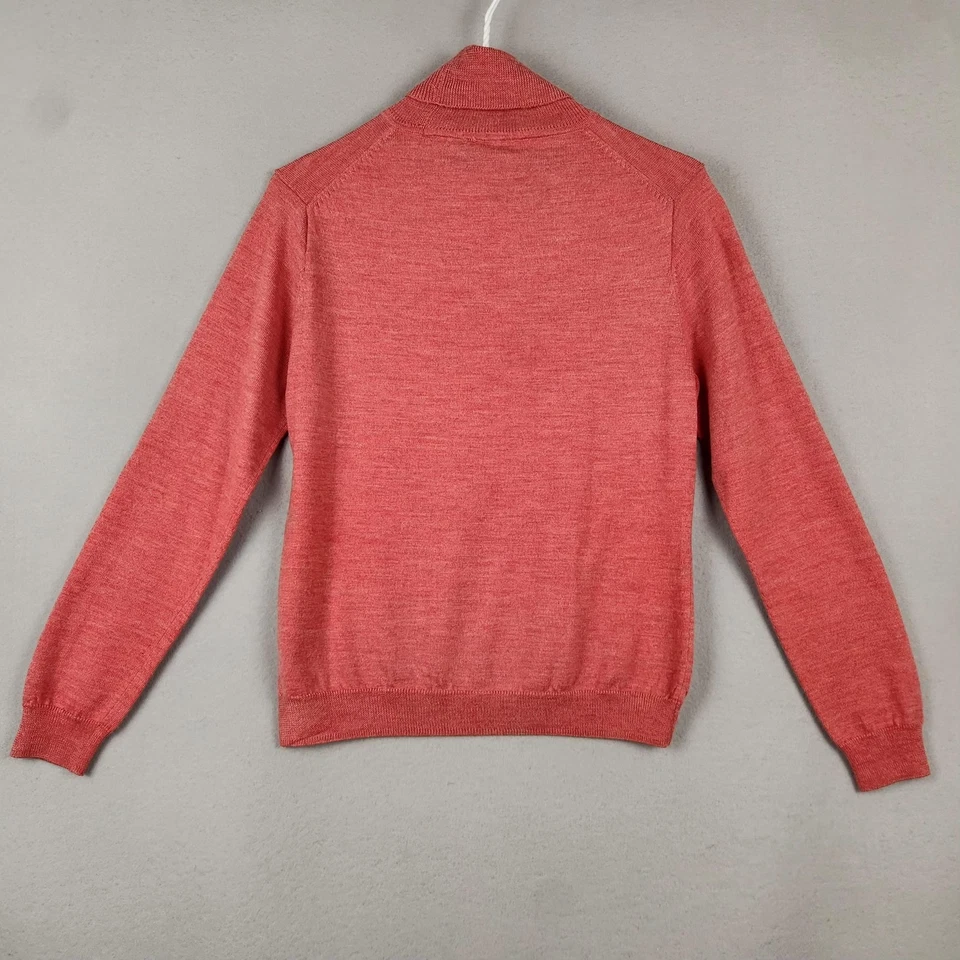 Vtg Brooks Brothers Sweater Mens Medium Red Merino Wool Silk Cashmere Turtleneck - Image 2 of 4