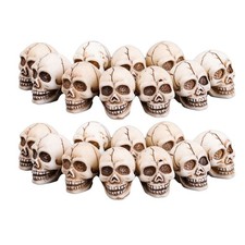 Small Realistic Mini Skull Halloween Decor Resin Skeleton Head Figurine Ornament