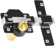 50mm Long Throw Gate Lock Double Sided Key Shed Garden Door Lock 5 Keys