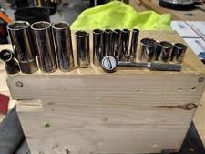 Vintage S-K 40970 Ratchet & Deep/Shallow Socket Lot
