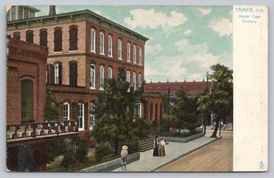 Tampa FL View Model Cigar Factory Manufacturing Pub Raphael Tuck Postcard H4