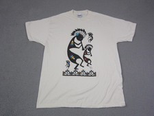 Vintage Southwest Inca Shirt Mens Extra Large XL White Native American USA Made