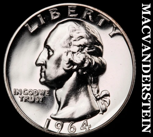 1964 Washington Quarter- Silver Lustrous Choice Gem Proof  #i4361