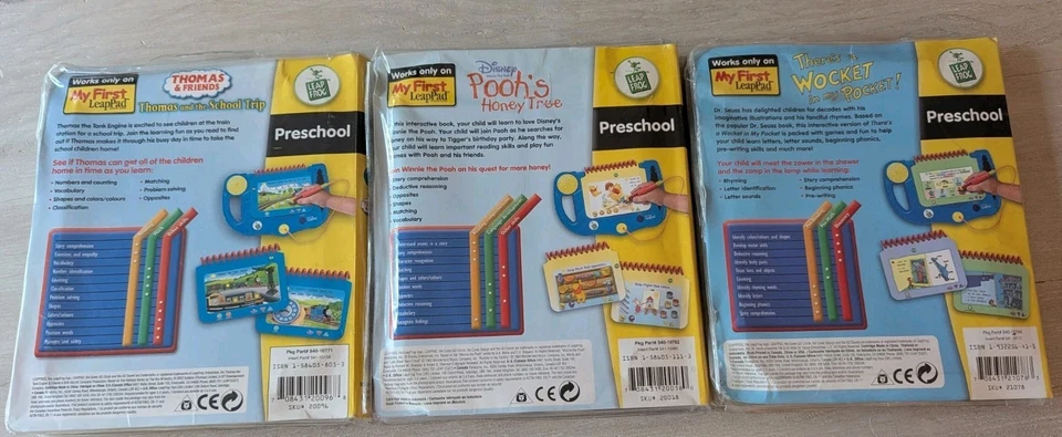 LeapFrog My First LeapPad Lot Preschool Books & Cartridges Thomas Pooh Seuss - Image 2 of 4