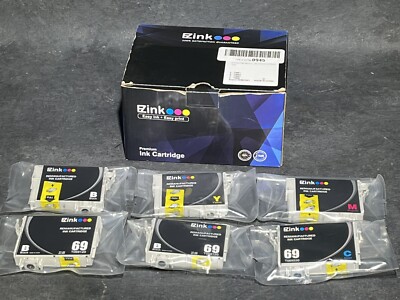 EZLINK Easy Print Ink Cartridges Black Yellow Cyan Magenta T069120 NEW