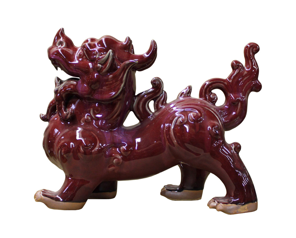 Chinese Modernize Artistic Purple Red Glaze Ceramic Fengshui Pixiu Figure cs2364S Chinese Modernize Artistic Purple Red Glaze Ceramic Fengshui Pixiu Figure cs2364S