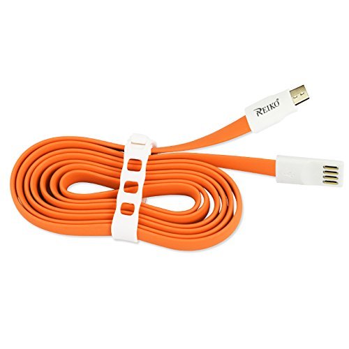 Reiko 7inch 8pin magnetic Charge + Sync Micro USB cable – Retail Package -Orange