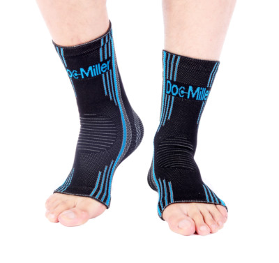 Doc Miller Ankle Compression Brace Sleeve Plantar Fasciitis Tendonitis Spur BLUE