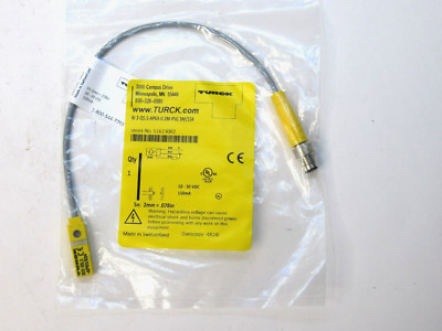 (NEW) TURCK BI2-Q5.5-AP6X-0.2M-PSG3M/S34 , S1613082 10-30Vdc Inductive Sensor