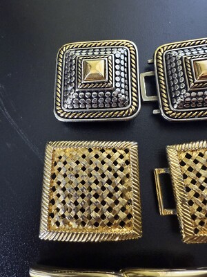 Vintage 80s 3 Pair Lot Of Signed Douglas Paquette Belt  display picture 2