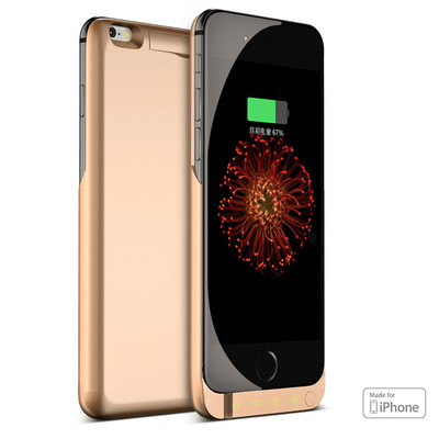Gold 10000mAh PowerBank Rechargeable Protective Battery Case iPhone 6+ / 6s Plus