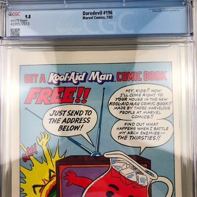 Daredevil #196 (1983) CGC 9.8, 1st meet Wolverine, 1st Lord Dark