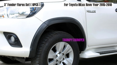 3'' SLIM FENDER FLARES WHEEL ARCH For TOYOTA HILUX REVO 2015 - 2018