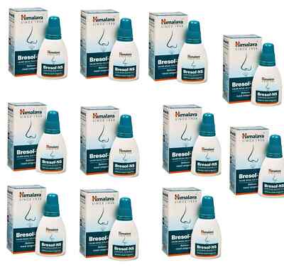 11 Pc Himalaya Herbal BRESOL NS 10 ml Nasal Drops Dry Stuffy Nose Cold FREE SHIP