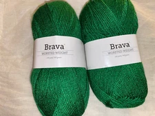 Knit Picks Brava Worsted yarn, Grass, lot of 2 (218 yds each)
