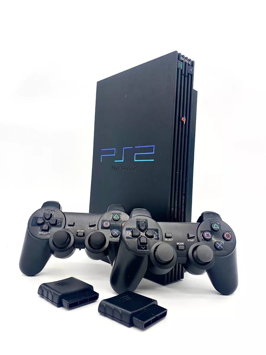 Restored Sony Playstation 2 PS2 Fat Video Game Console Black