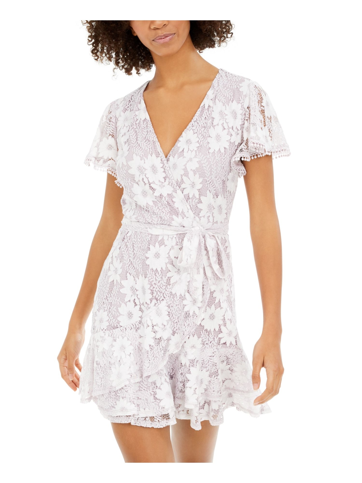 Женское фиолетовое платье CITY STUDIO с коротким рукавом и искусственным запахом из искусственной кожи 13