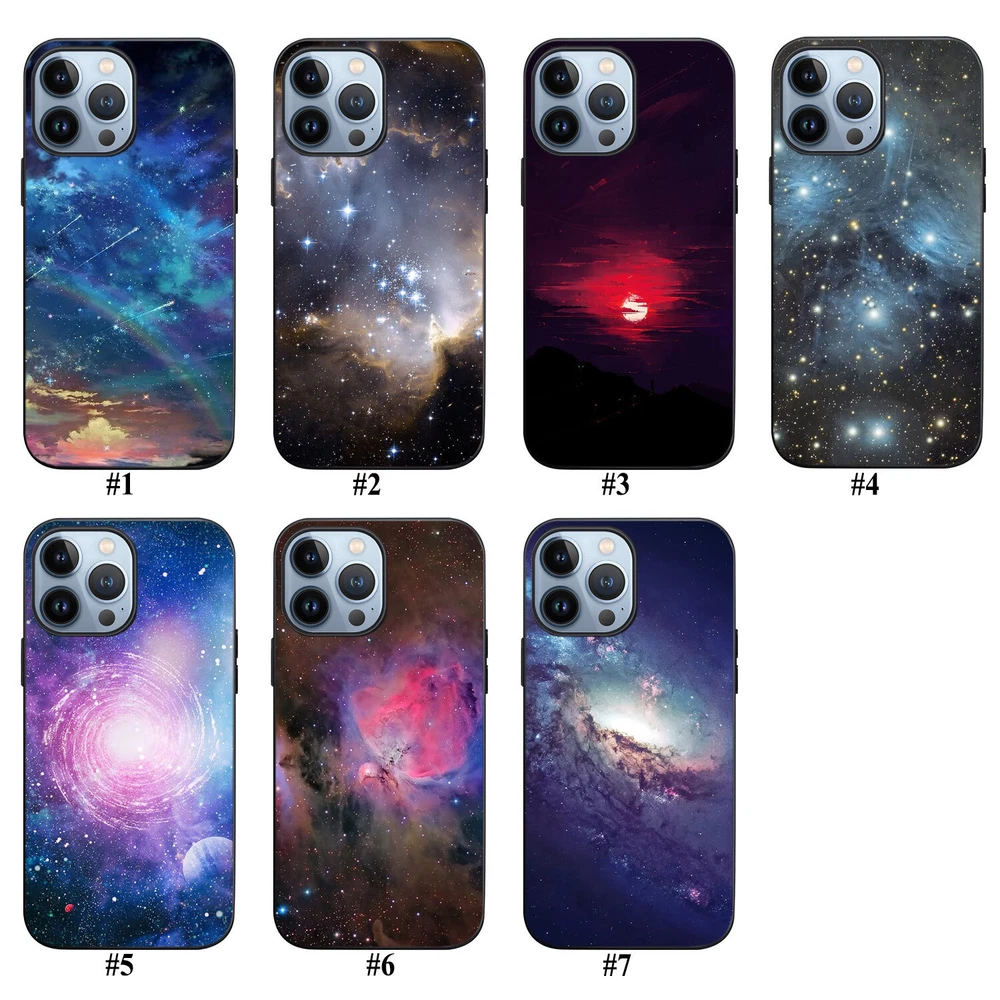 Phone Case Space Soft Silicone Cover For iPhone 11 12 Pro 13 14 Plus 15 Pro Max