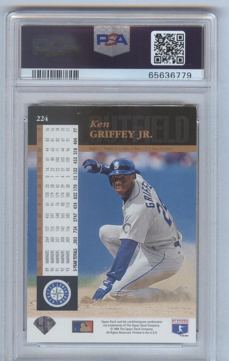 1994 UPPER DECK ELECTRIC DIAMOND #224 KEN GRIFFEY JR. PSA 8 NM-MT