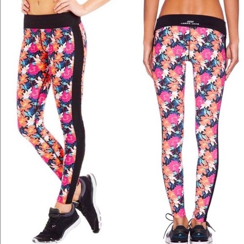 LJ BLACK Lorna Jane Vibrant Floral Mesh 