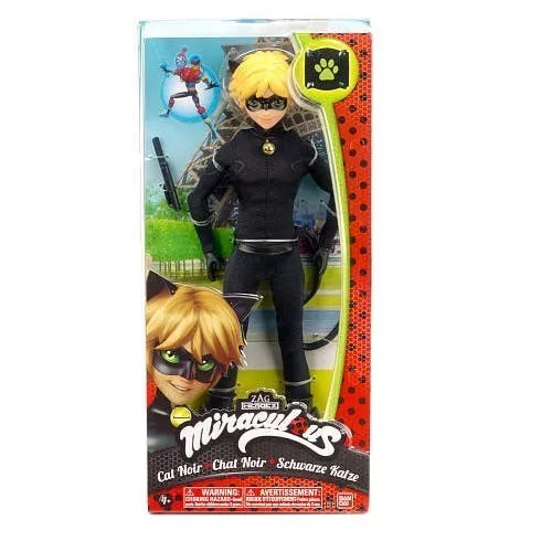 Miraculous Ladybug Fashion Doll Cat Noir 10.5in Deluxe Bandai Zag Heroes  Movie