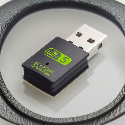 100X 2in1 AC600 600Mbps Mini USB Wireless + Bluetooth 5.0 Adapters 2.4G 5.8G