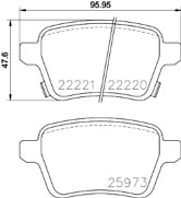 Girling 6120931 Rear Brake Pad Set [ Mintex MDB3820 ]