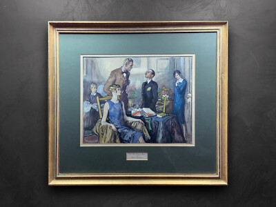 Aquarell Steven Spurrier 1878-1961 Der schüchterne junge Mann signiert 1929