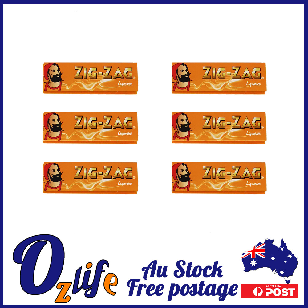 6pcs Zig Zag Liquorice Cigarette Tobacco Paper Papers Roller Roll RYO