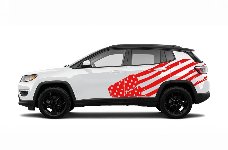 Bandera de Estados Unidos para Jeep Compass diseño gráfico patriótico calcomanía pegatina vinilo Foto 2 de 4