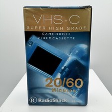 Radio Shack VHS-C Super High Grade Camcorder Video Cassette 20/60 Minutes New