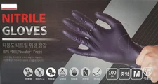 Black Nitrile Disposable Exam Gloves 4 Mil,Latex and Powder-Free,10 boxes of 100