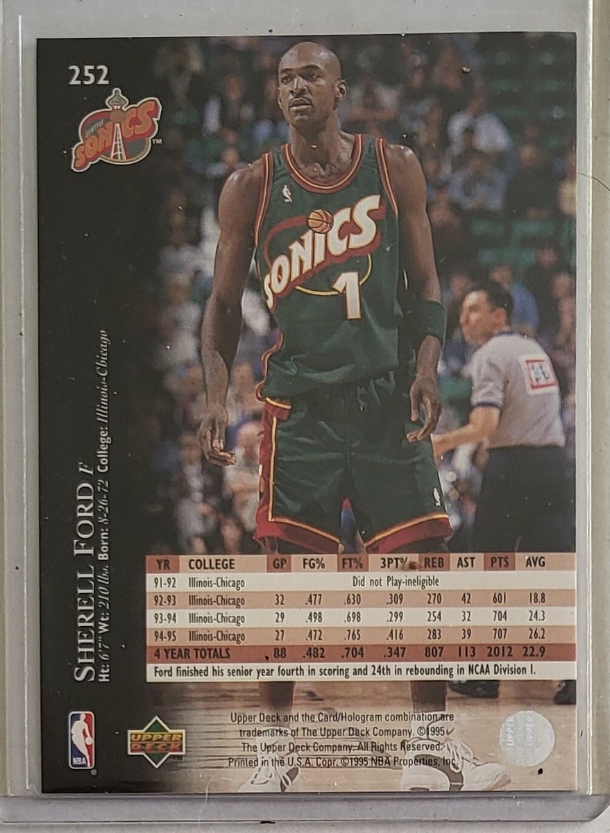 1995-96 Upper Deck Electric Court #252 Sherell Ford Seattle Super