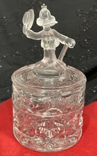 Daffy Duck 1985 West Germany Warner Bros. Cut Glass Crystal Covered Dish