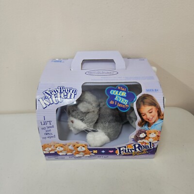 VTG Hasbro FurReal Friends Grey NewBorn Kitten, Tiger Electronics (2003)  NEW