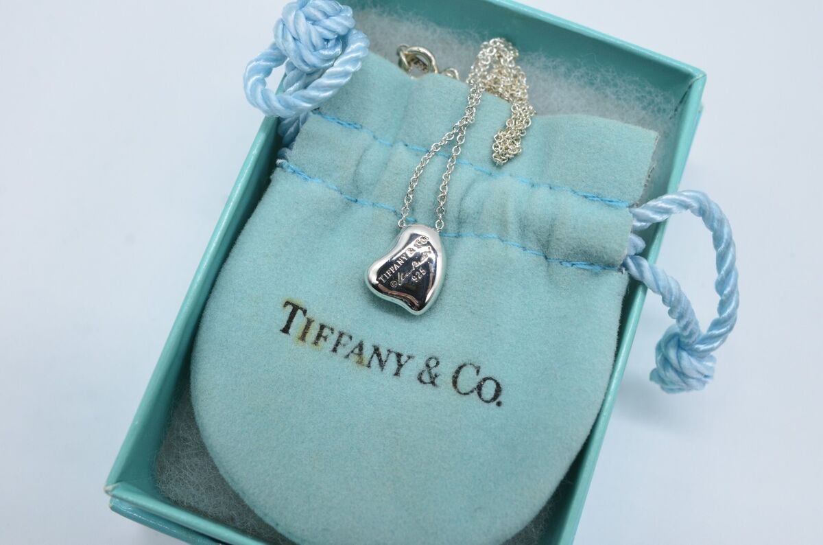 未使用 ティファニー ネックレス フルハート Elsa Peretti ケース付 TIFFANY&Co. ティファニー フルハート ネックレス シルバー