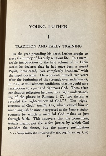 YOUNG LUTHER , MARTIN LUTHER To 1518 by ROBERT HERNDON FIFE Vintage 1928 Used - Picture 11 of 18