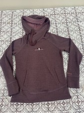 Marmot Hoodie Women's Large Blue Pullover Sweatshirt Pocket Cotton Blend