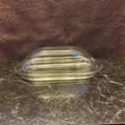Anchor Hocking Glass Butter Dish Domed Clear Pressed Vintage