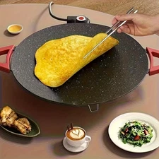 14-Inch Korean BBQ Grill Pan, Griddle for Indoor and Outdoor Black