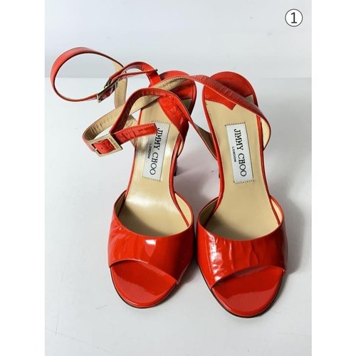 Jimmy Choo Pumps Heel EU 36.5 Orange Leather From Japan 0092715K Authentic - Picture 19 of 24