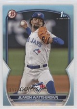 2023 Bowman Draft Sky Blue 217/499 Juaron Watts-Brown #BD-113 12yh